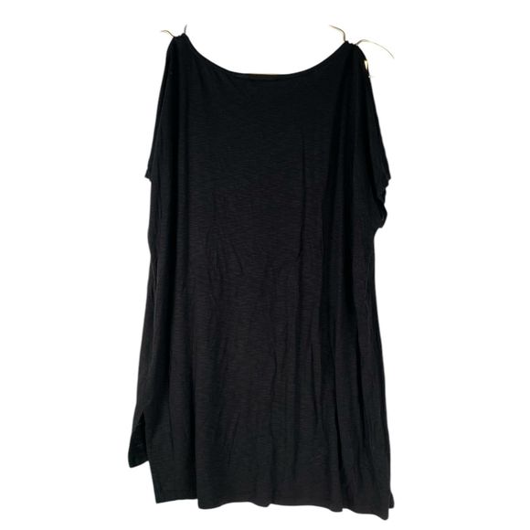 Tahari Black Flowy Short Sleeve Tee Medium – 583 - Picture 1 of 6